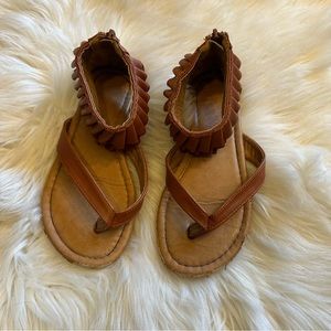 Girls Brown Sandals Size 1